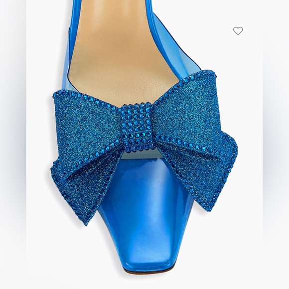 Nalebe Diamante Bow Pumps in Blue - Picture 6 of 8
